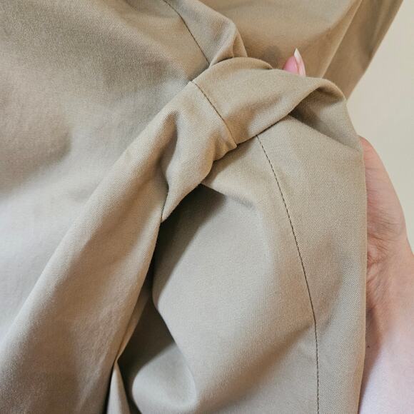 Talbot's Women's Perfect Skimmer Pants, Size 18W Khaki Stretch Cotton Crop - Picture 6 of 8